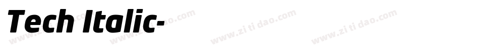 Tech Italic字体转换